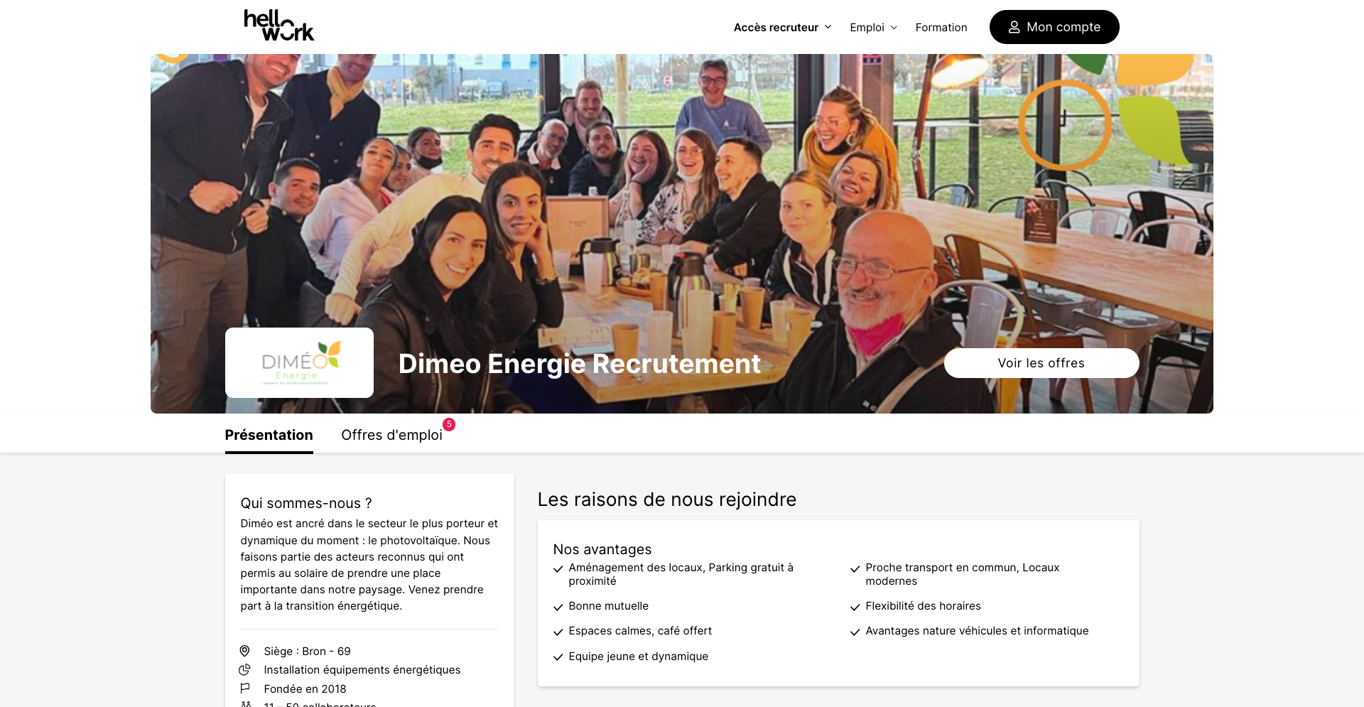 DIMÉO Énergie utilise la plateforme Hello Work pour ses recrutements